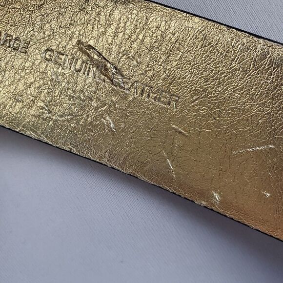 Tahari slim corset belt reptile embossed leather - Picture 4 of 7